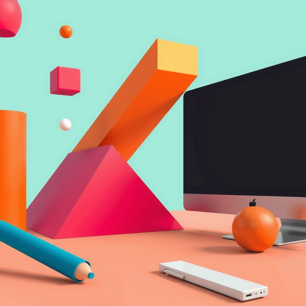 Futuristic geometric background